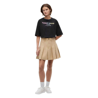 Black - Lifestyle - Tommy Jeans Womens-Ladies Gradient Logo Oversized T-Shirt