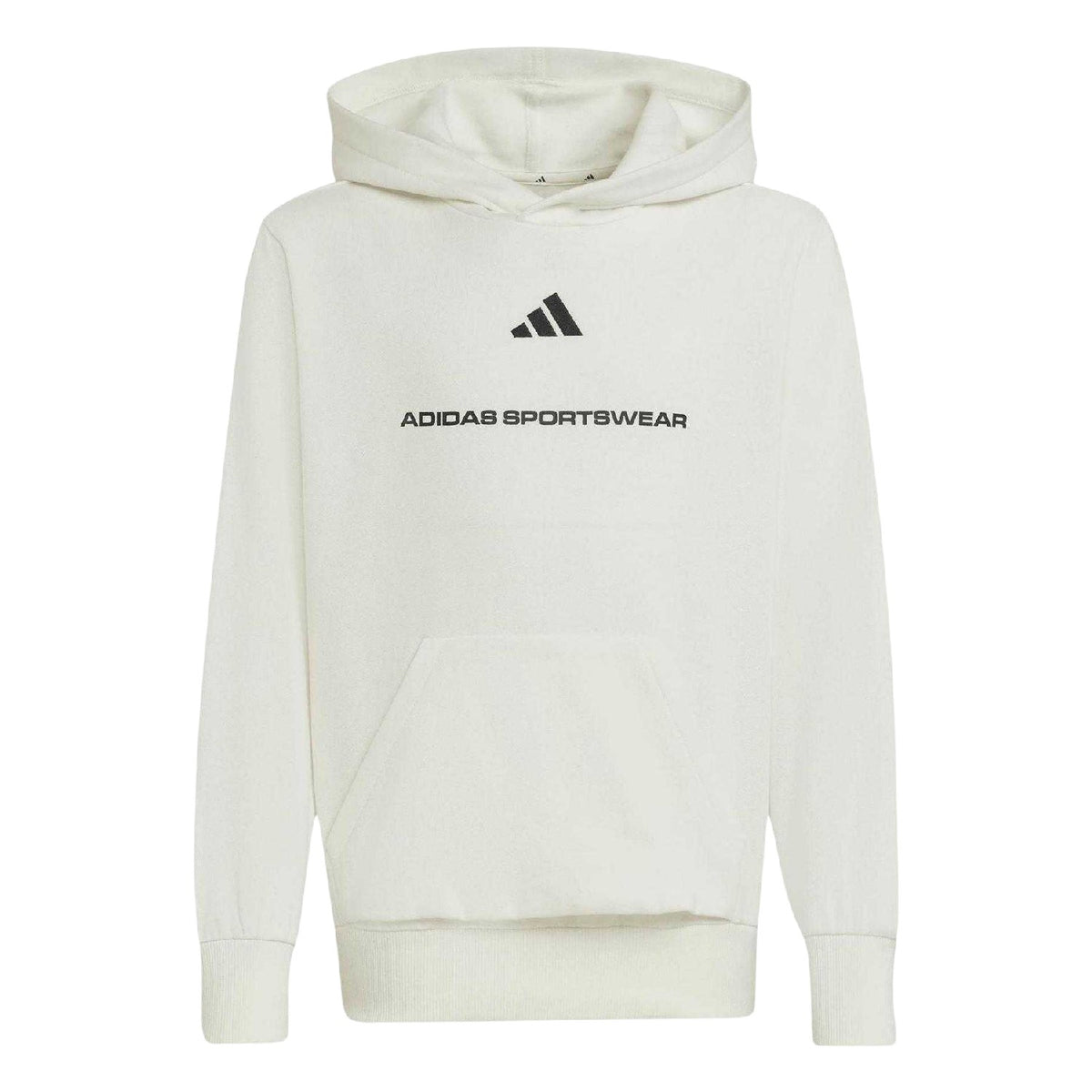 Off White - Front - Adidas Childrens-Kids Graphic Print Hoodie