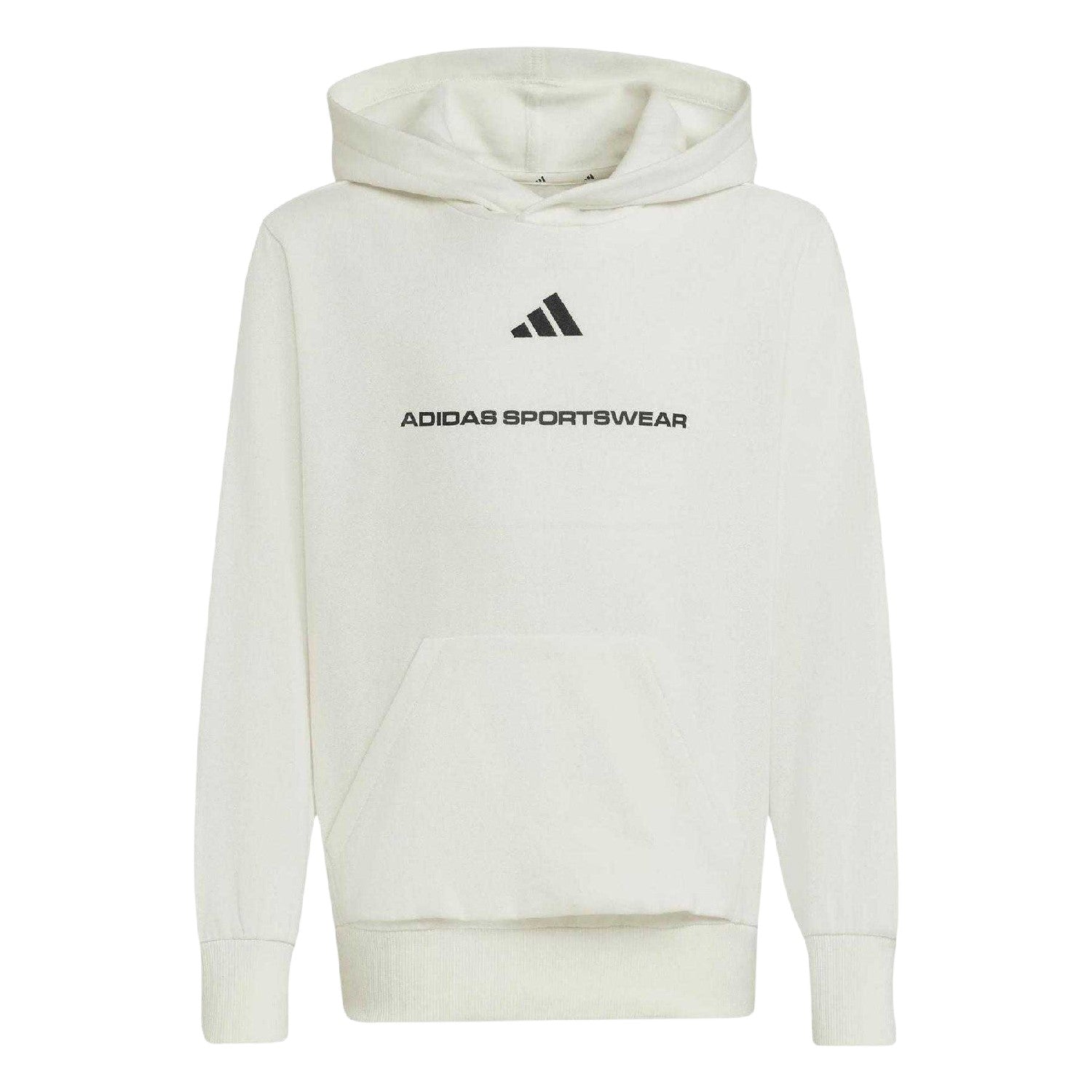 Off White - Front - Adidas Childrens-Kids Graphic Print Hoodie