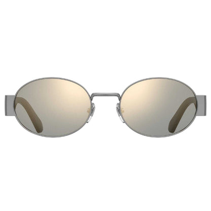 Ruthenium - Side - Moschino Womens-Ladies Oval Sunglasses