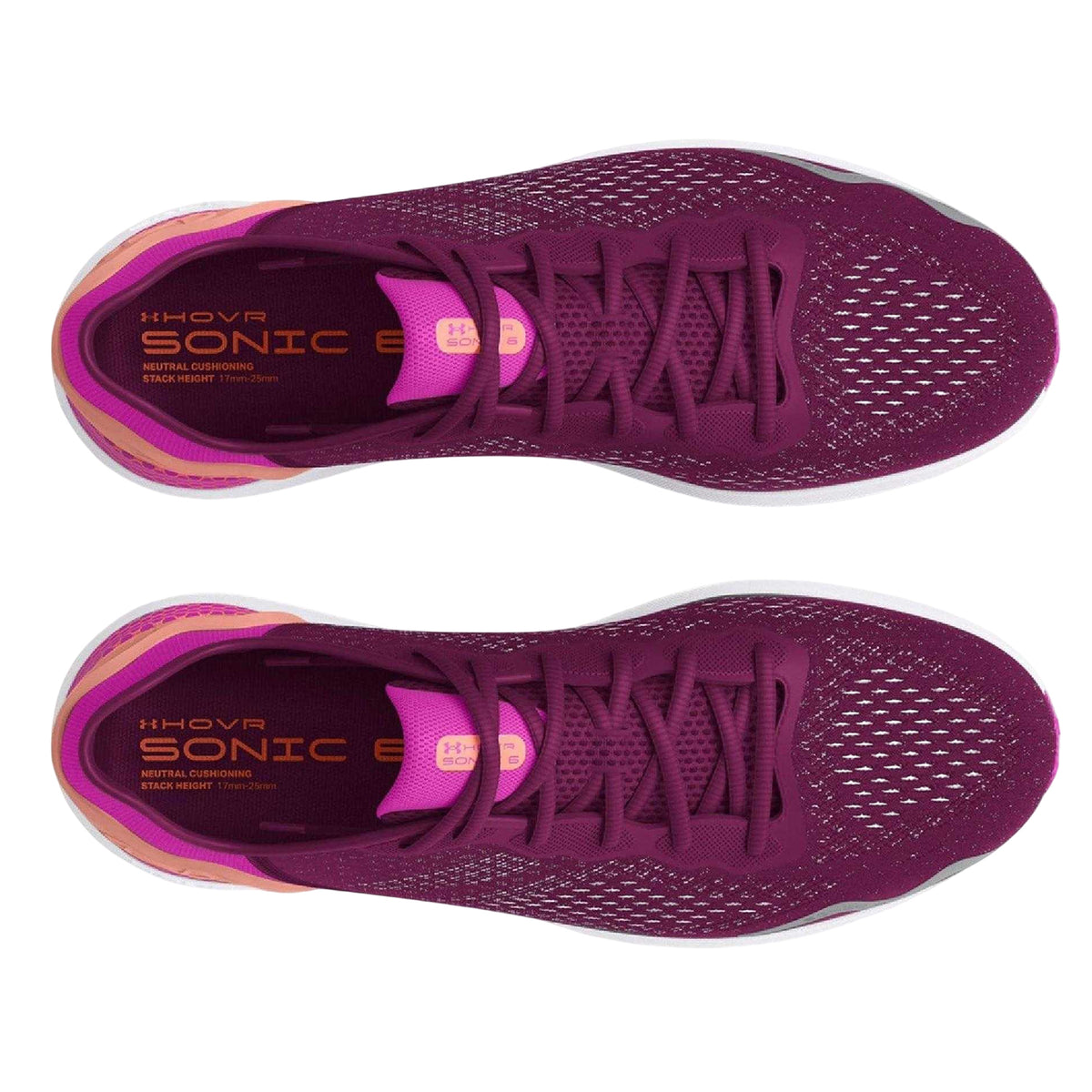 Purple - Side - Under Armour Womens-Ladies Sonic 6 Running Shoes