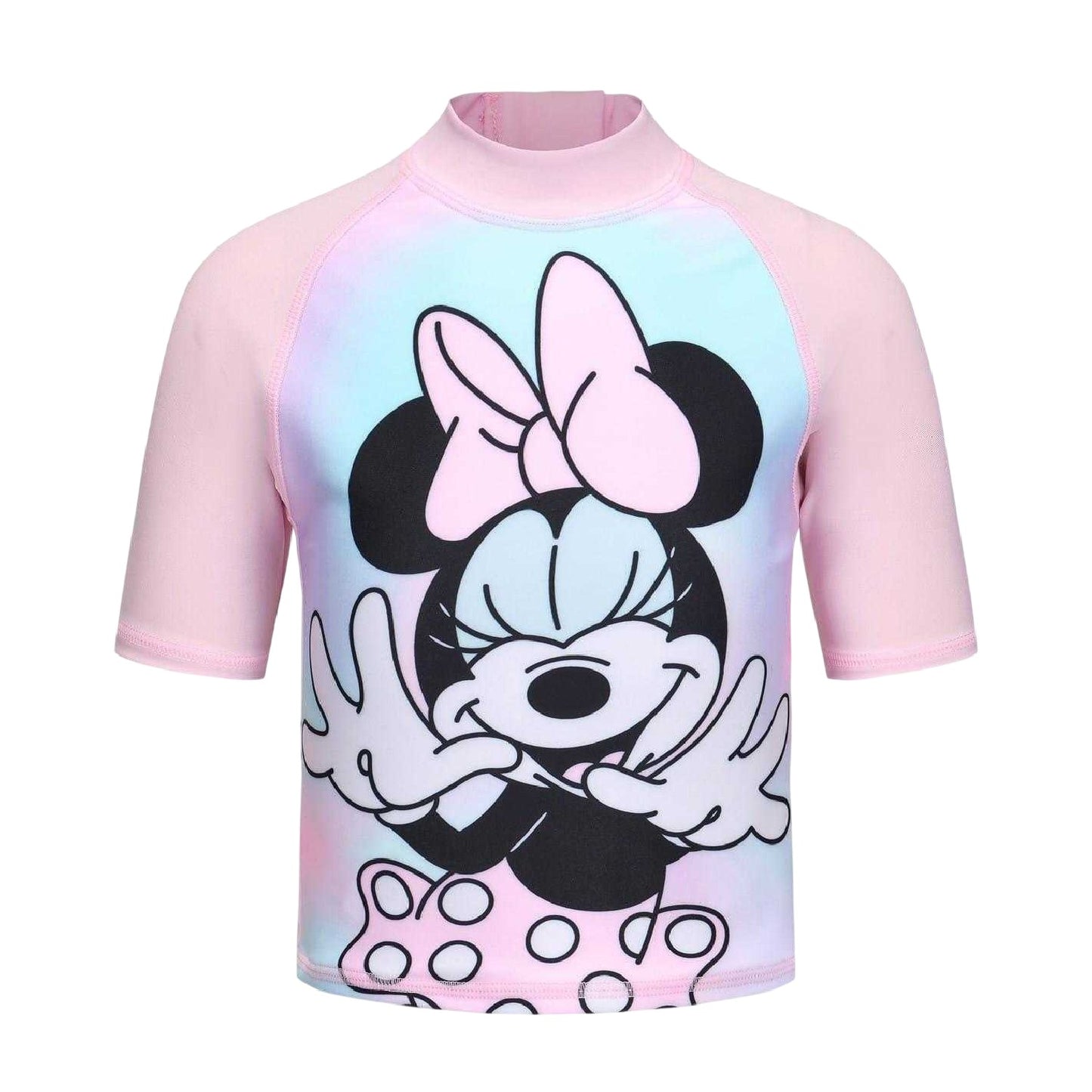Pink - Side - Disney Baby Minnie Mouse Tie Dye Two-Piece Swimsuit