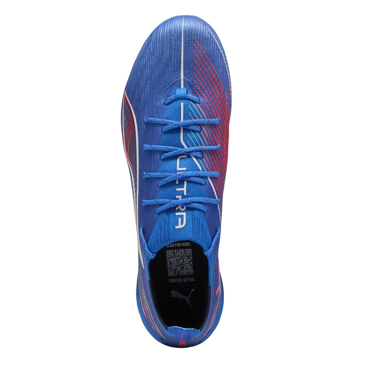 Blue-White - Side - Puma Unisex Adult 5 Ultimate Firm Ground Football Boots