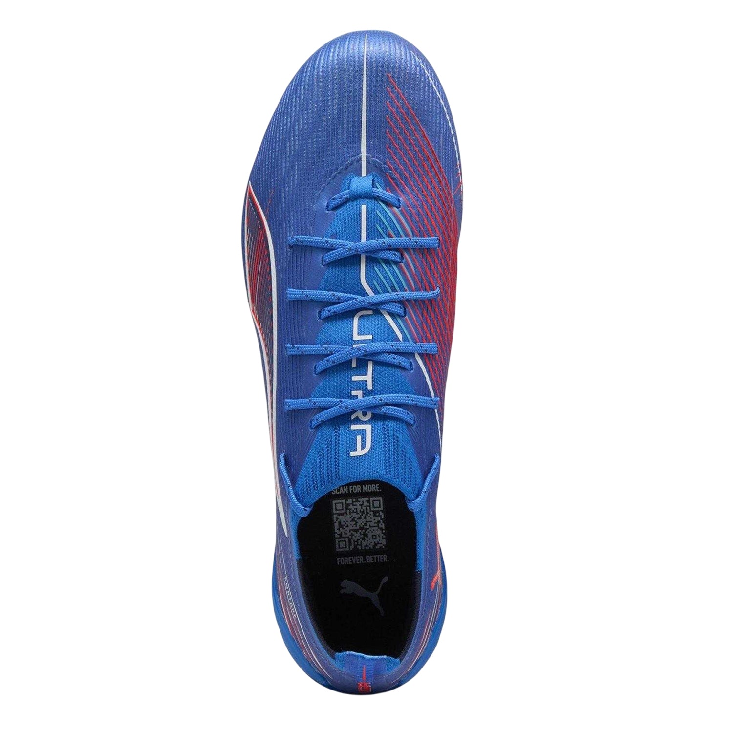 Blue-White - Side - Puma Unisex Adult 5 Ultimate Firm Ground Football Boots