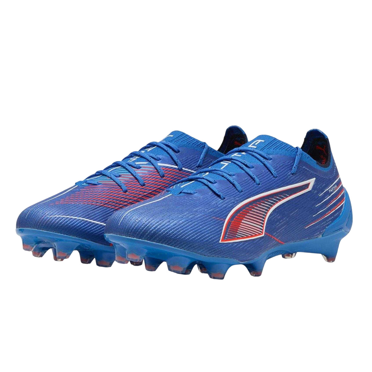 Blue-White - Pack Shot - Puma Unisex Adult 5 Ultimate Firm Ground Football Boots