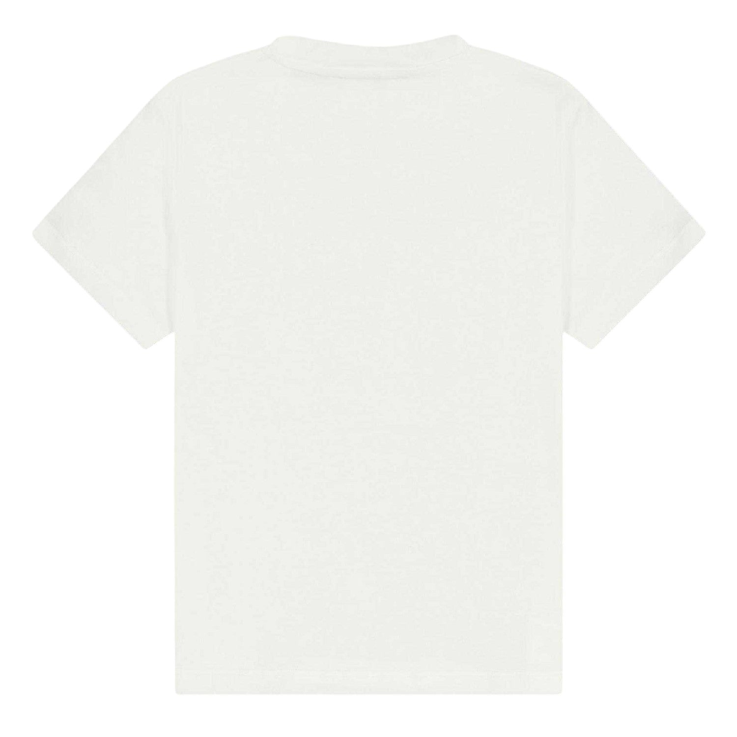 White - Back - Versace Childrens-Kids Large Logo T-Shirt