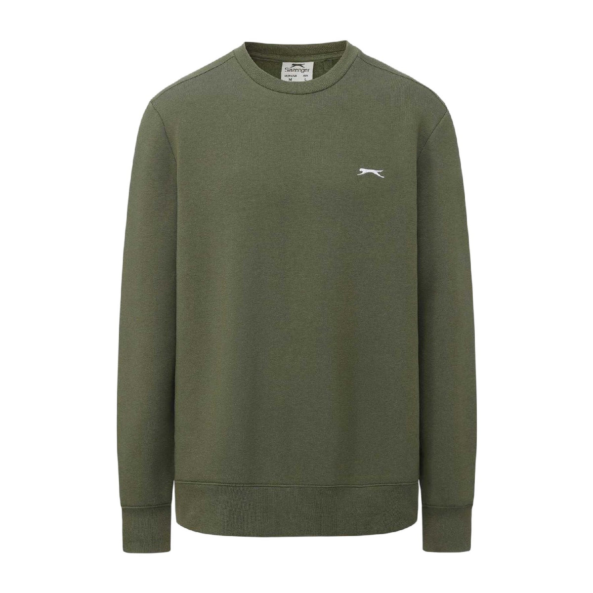 Khaki Green - Front - Slazenger Mens Fleece Sweatshirt