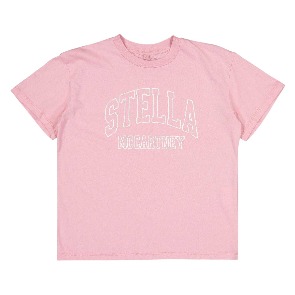 Pink - Front - Stella McCartney Childrens-Kids Logo Outline T-Shirt