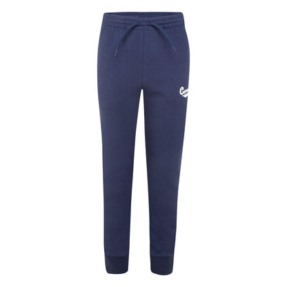 Navy - Front - Converse Childrens-Kids Graphic Logo Jogging Bottoms