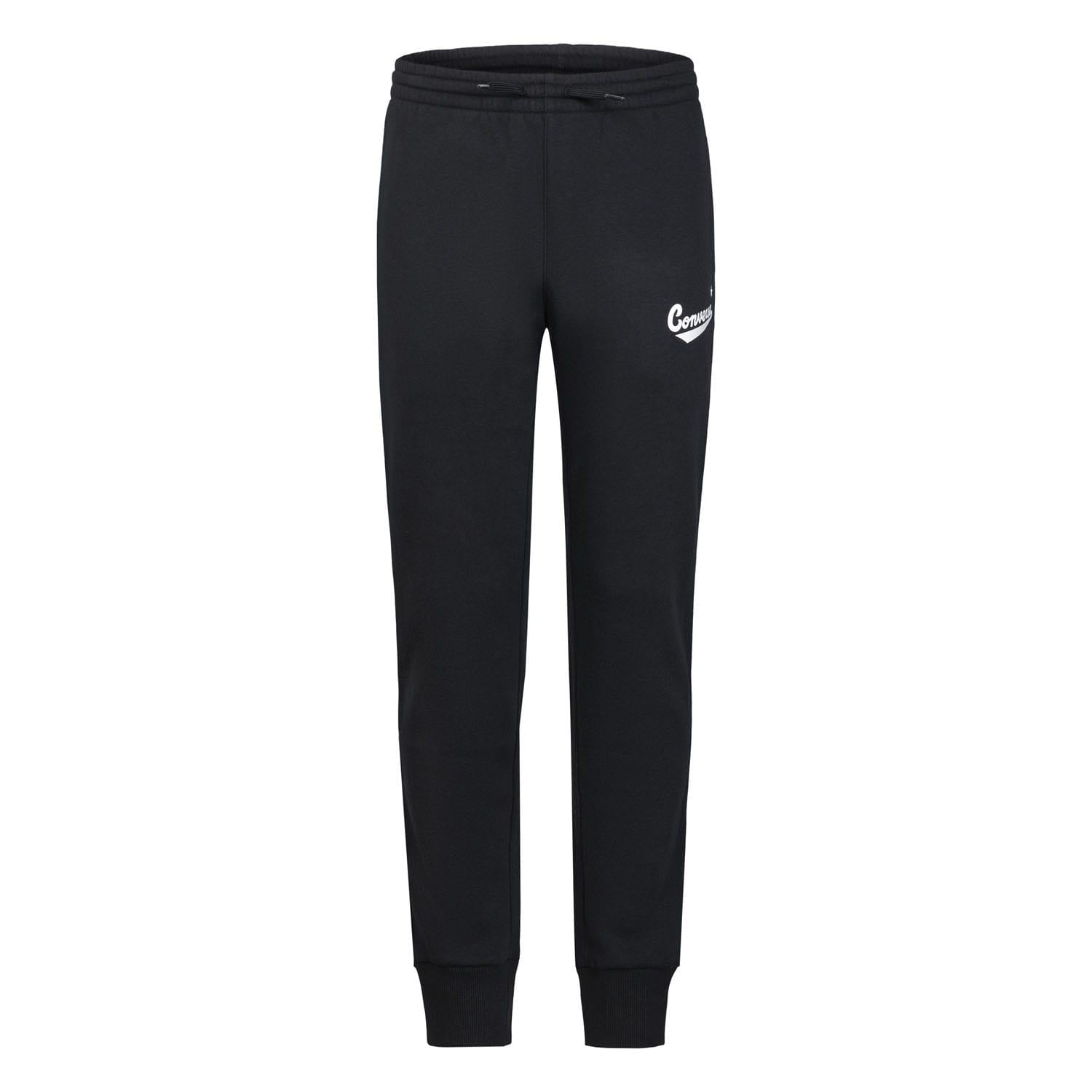 Black - Front - Converse Childrens-Kids Graphic Logo Jogging Bottoms