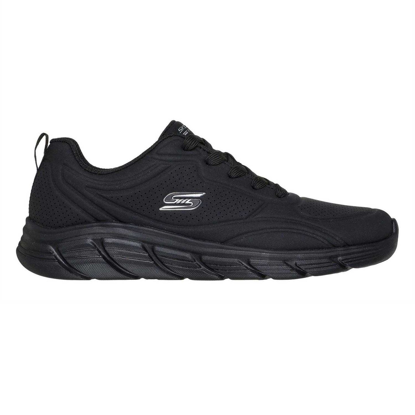 Black - Front - Skechers Womens-Ladies Bobs B Flex Low Trainers