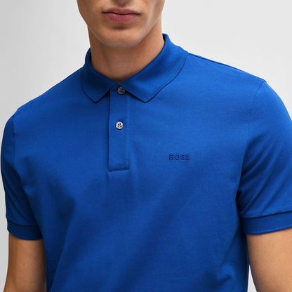 Royal Blue - Side - Boss Mens Pallas Regular Polo Shirt