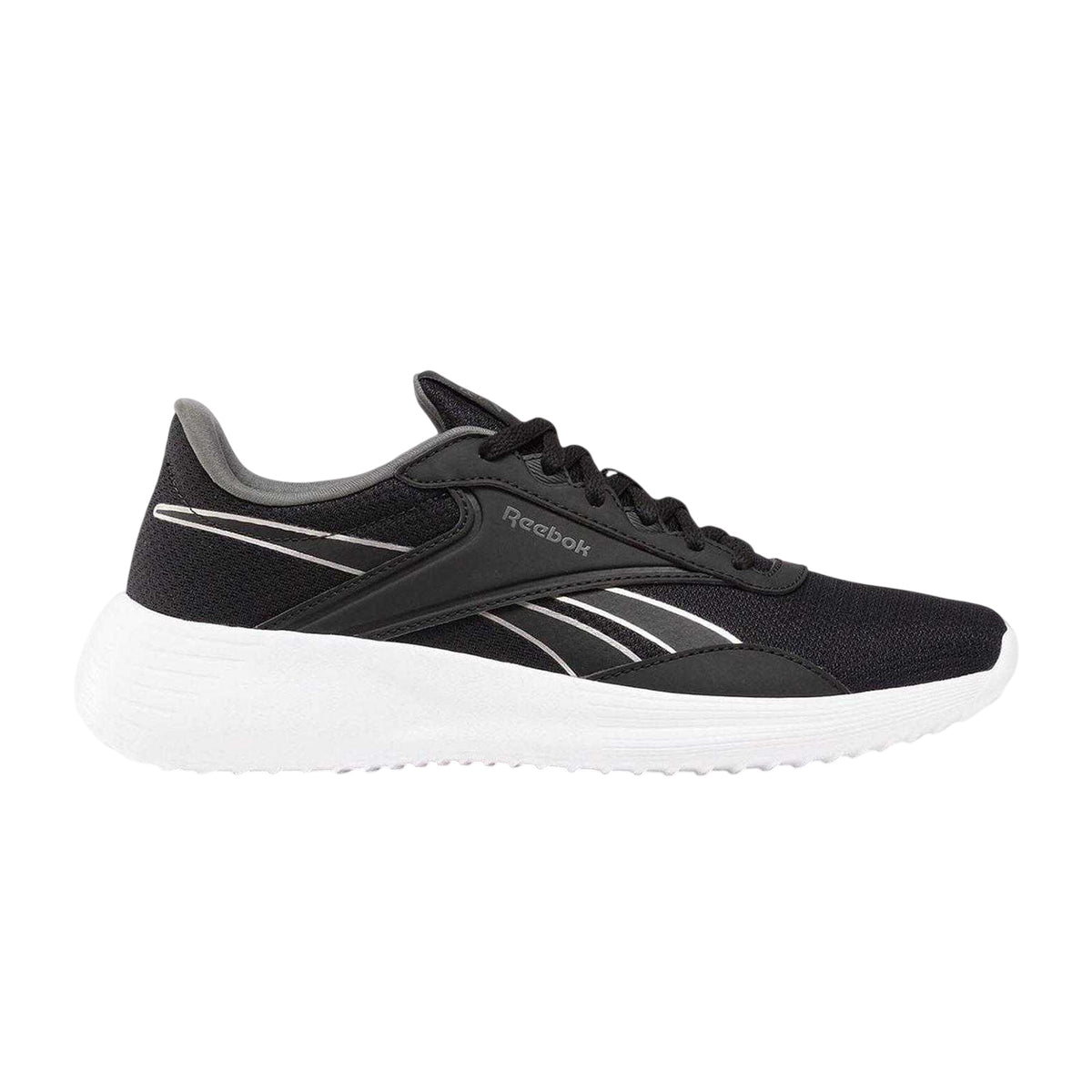 Black-White - Front - Reebok Mens Lite 4 Running Shoes