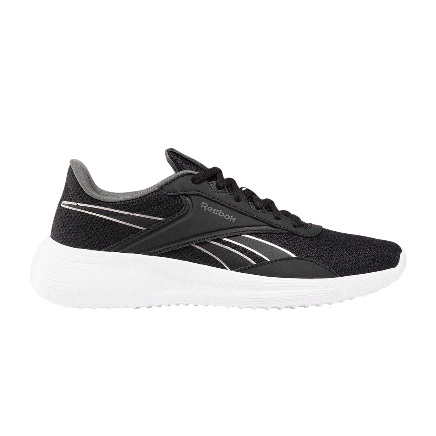 Black-White - Front - Reebok Mens Lite 4 Running Shoes
