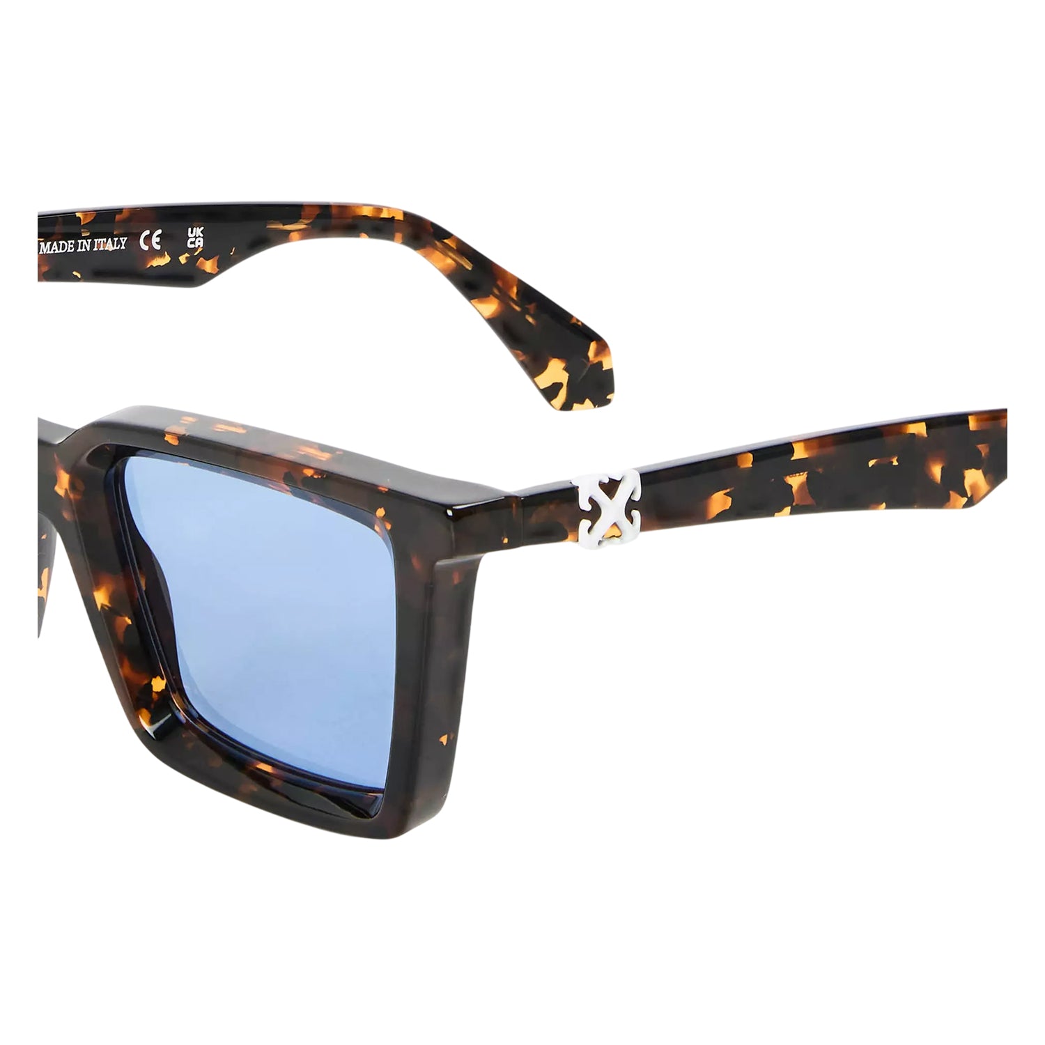 Blue - Side - Off White Unisex Adult Dalton Square Sunglasses