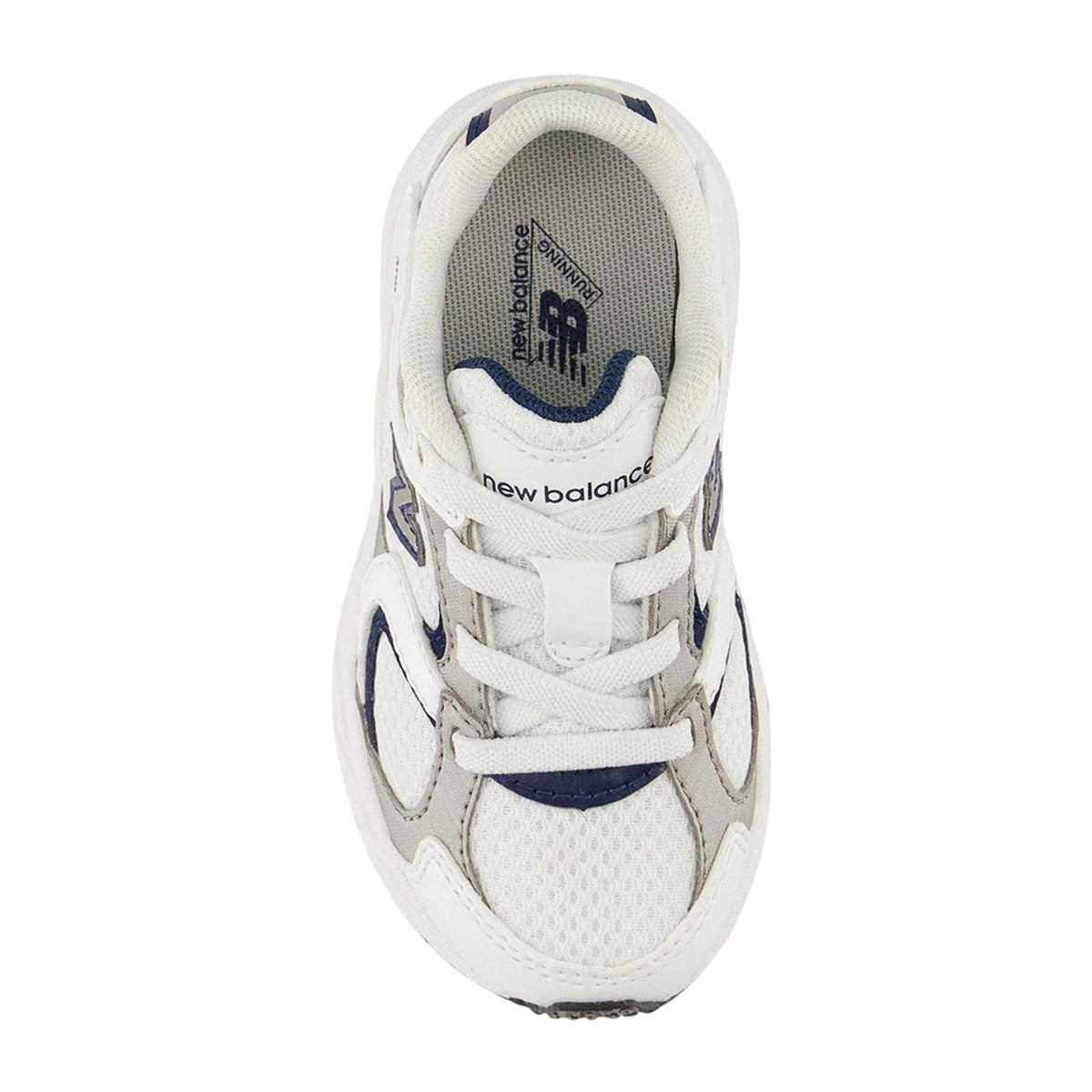 White-Navy - Side - New Balance Childrens-Kids 408 Trainers