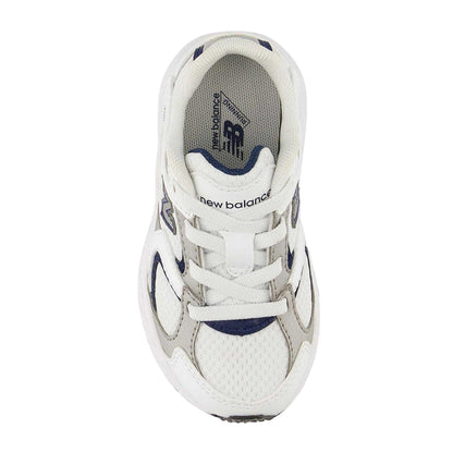 White-Navy - Side - New Balance Childrens-Kids 408 Trainers