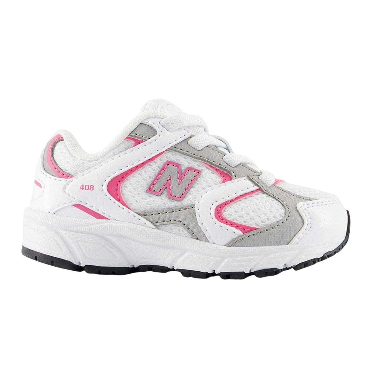 White-Pink - Front - New Balance Childrens-Kids 408 Trainers
