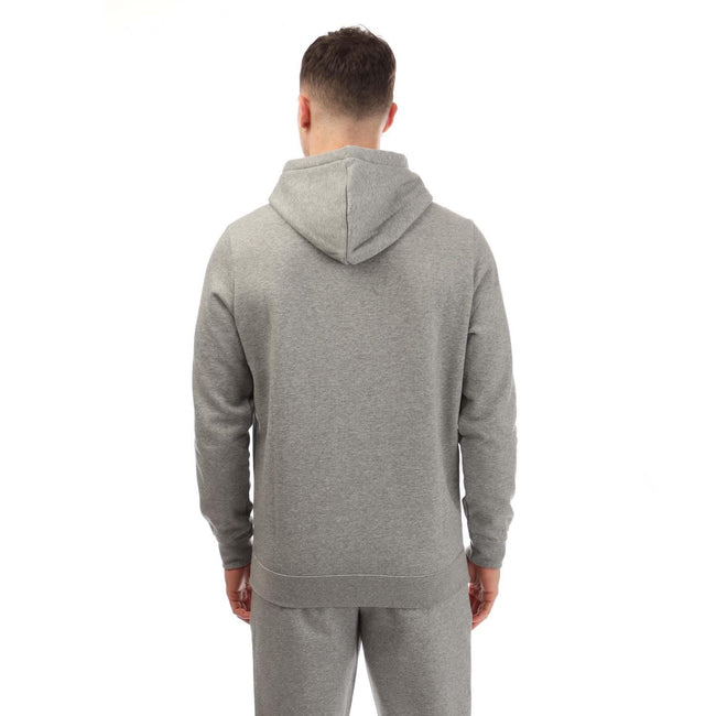 Grey - Back - Puma Mens Small Logo Hoodie