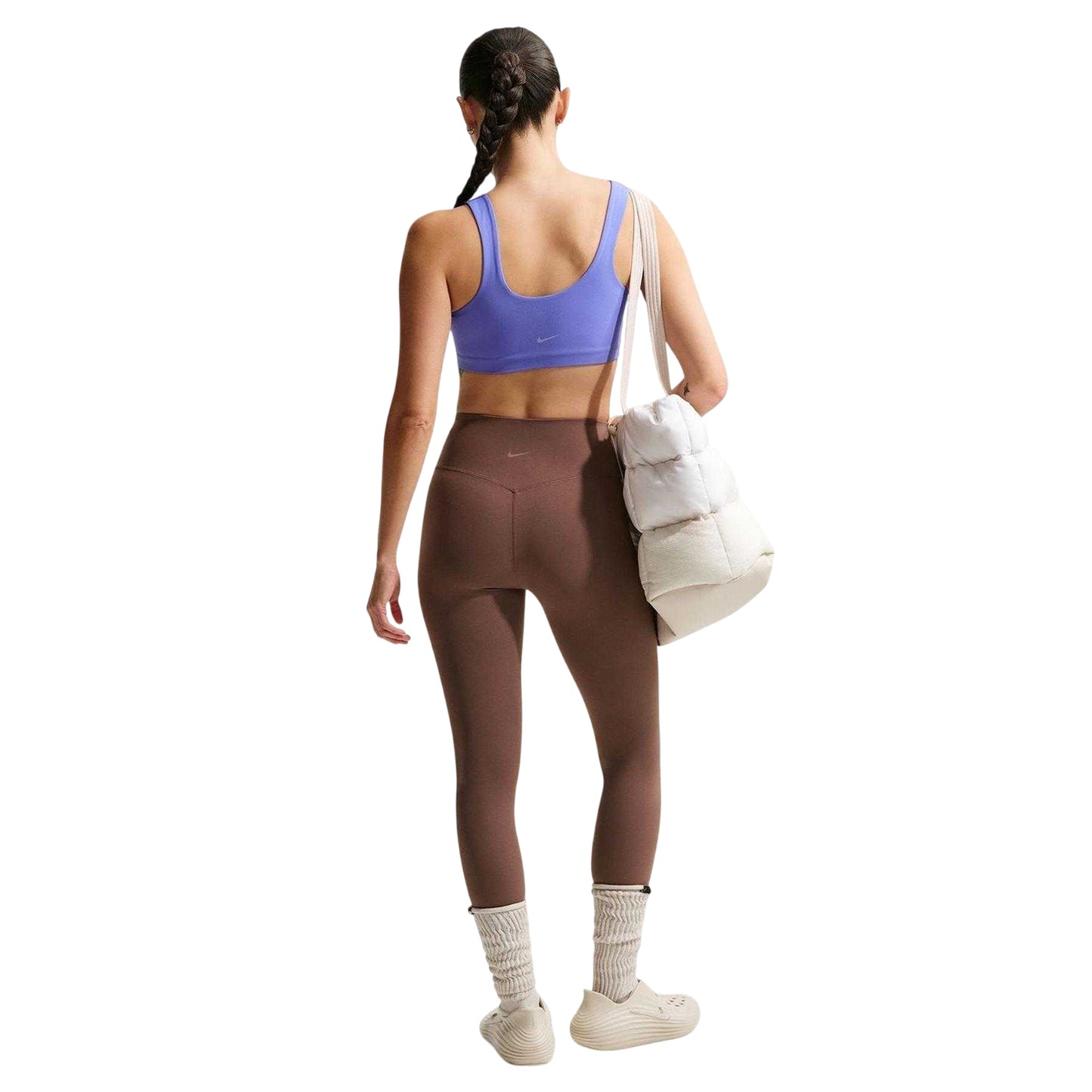Brown - Back - Nike Womens-Ladies Performance Leggings