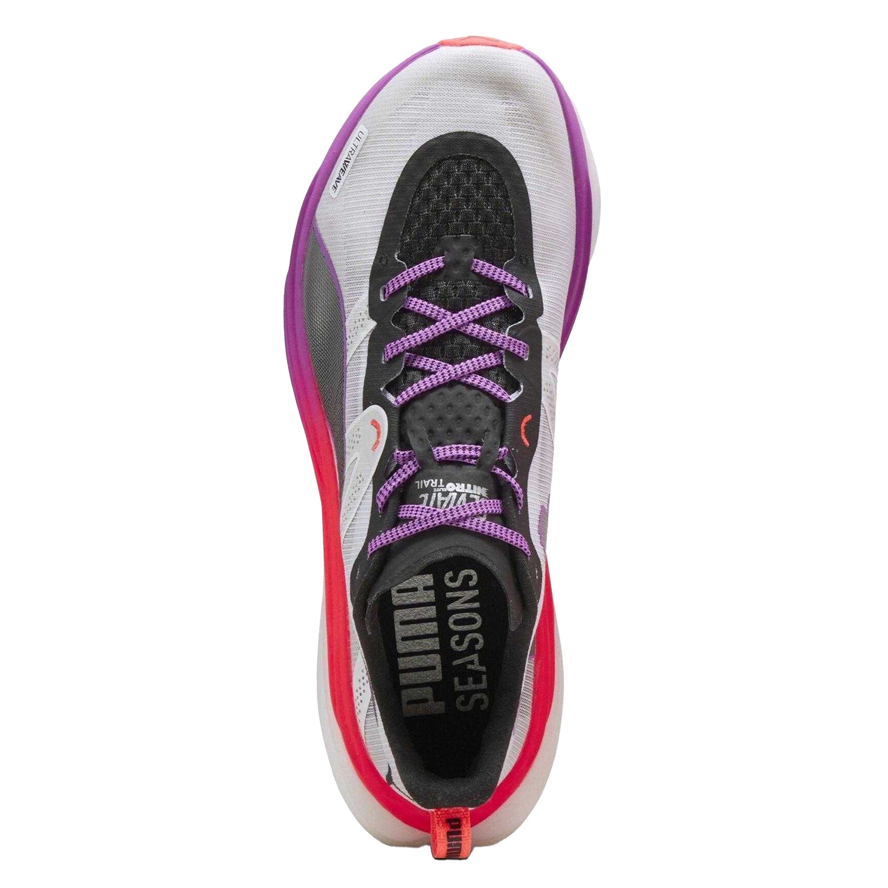 White-Purple-Red-Black - Side - Puma Mens Deviate Nitro Elite Running Shoes