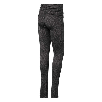 Python Green - Back - Adidas Womens-Ladies Stella McCartney Split Skinny Leggings