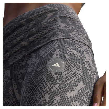 Python Green - Side - Adidas Womens-Ladies Stella McCartney Split Skinny Leggings