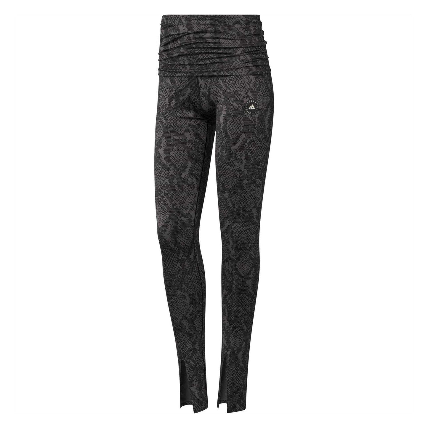 Python Green - Front - Adidas Womens-Ladies Stella McCartney Split Skinny Leggings