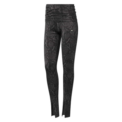 Python Green - Front - Adidas Womens-Ladies Stella McCartney Split Skinny Leggings