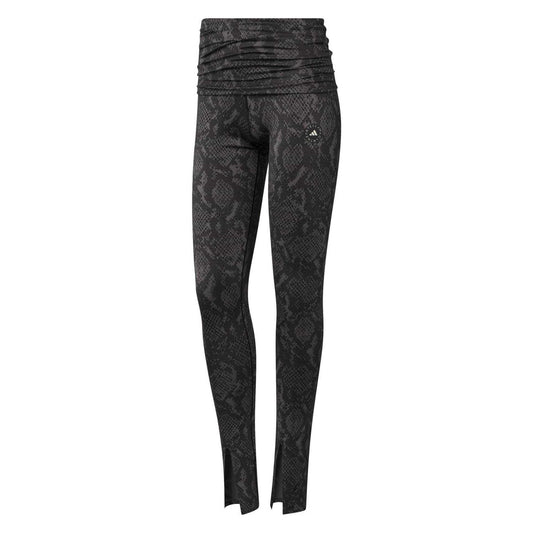 Python Green - Front - Adidas Womens-Ladies Stella McCartney Split Skinny Leggings