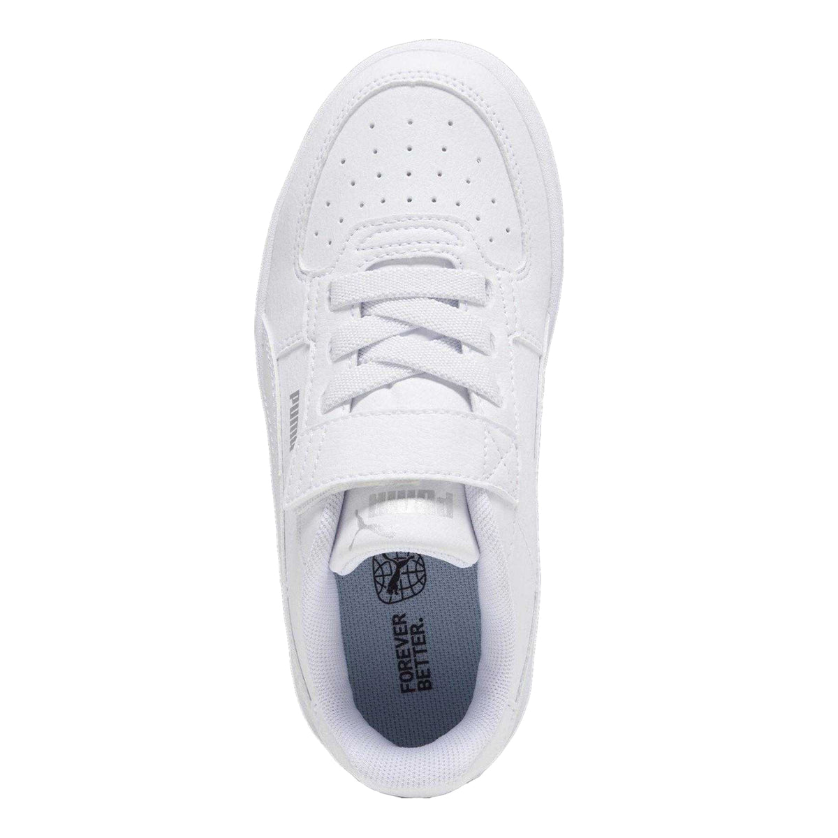 White - Side - Puma Childrens-Kids Caven 2.0 Logo Trainers