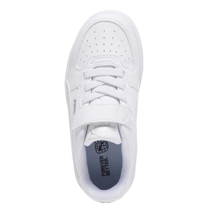 White - Side - Puma Childrens-Kids Caven 2.0 Logo Trainers
