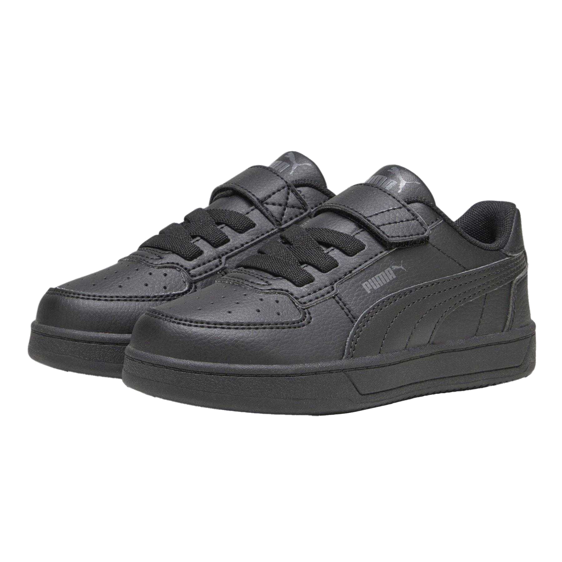 Black - Close up - Puma Childrens-Kids Caven 2.0 Logo Trainers