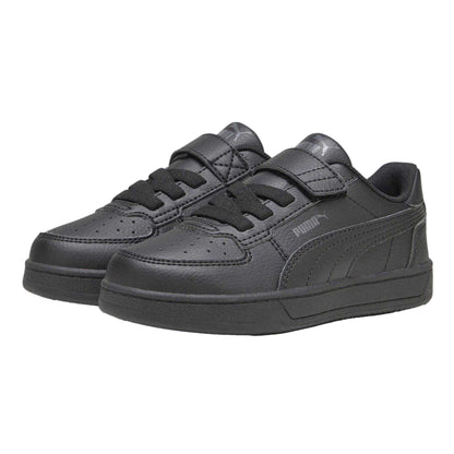 Black - Close up - Puma Childrens-Kids Caven 2.0 Logo Trainers