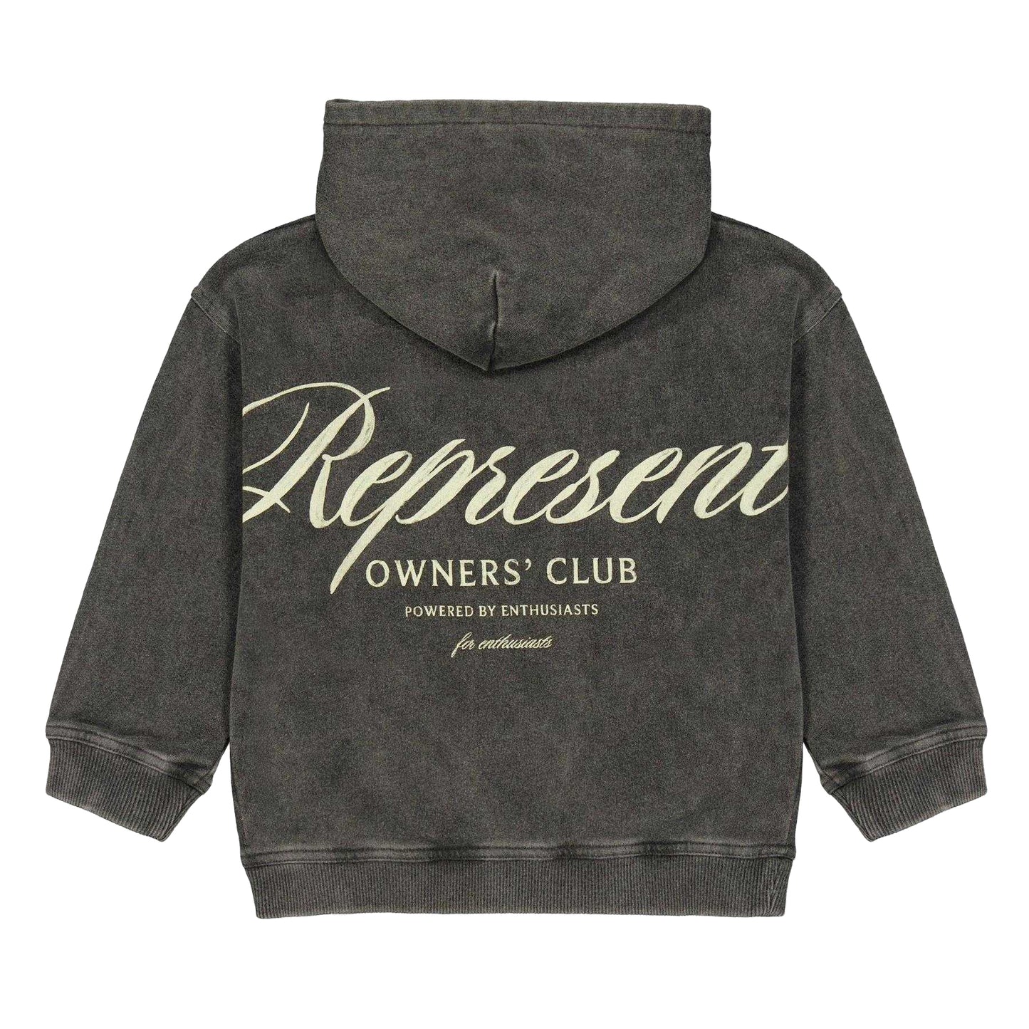 Vintage Grey - Back - Represent Childrens-Kids Owners Club Relaxed Fit Hoodie