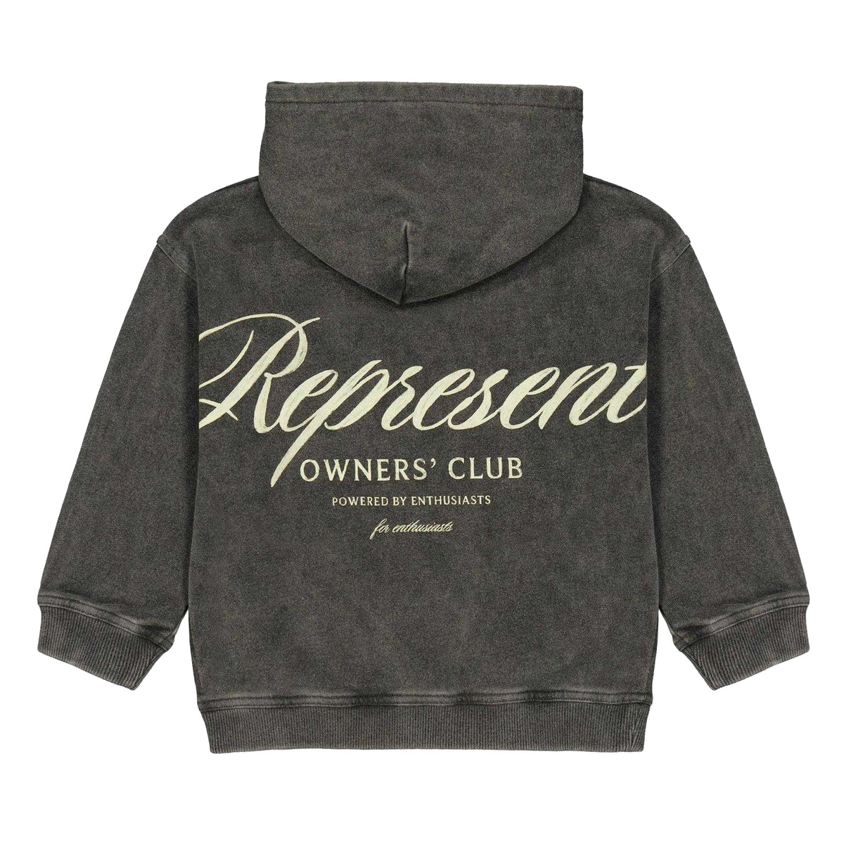 Vintage Grey - Back - Represent Childrens-Kids Owners Club Relaxed Fit Hoodie
