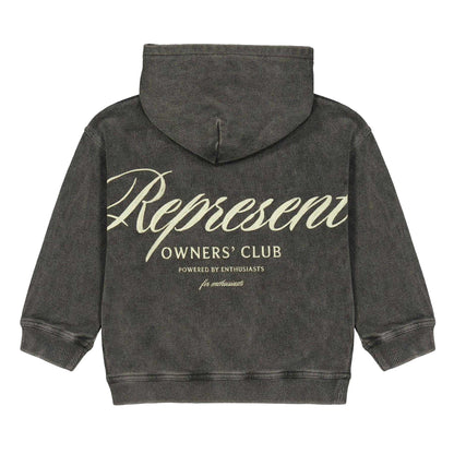 Vintage Grey - Back - Represent Childrens-Kids Owners Club Relaxed Fit Hoodie