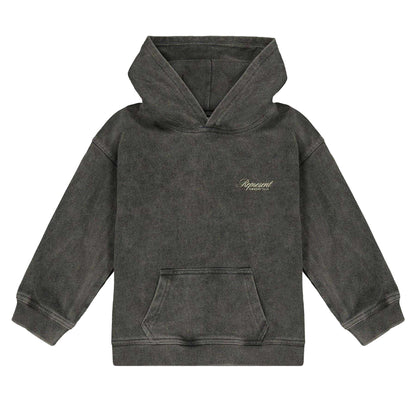 Vintage Grey - Front - Represent Childrens-Kids Owners Club Relaxed Fit Hoodie