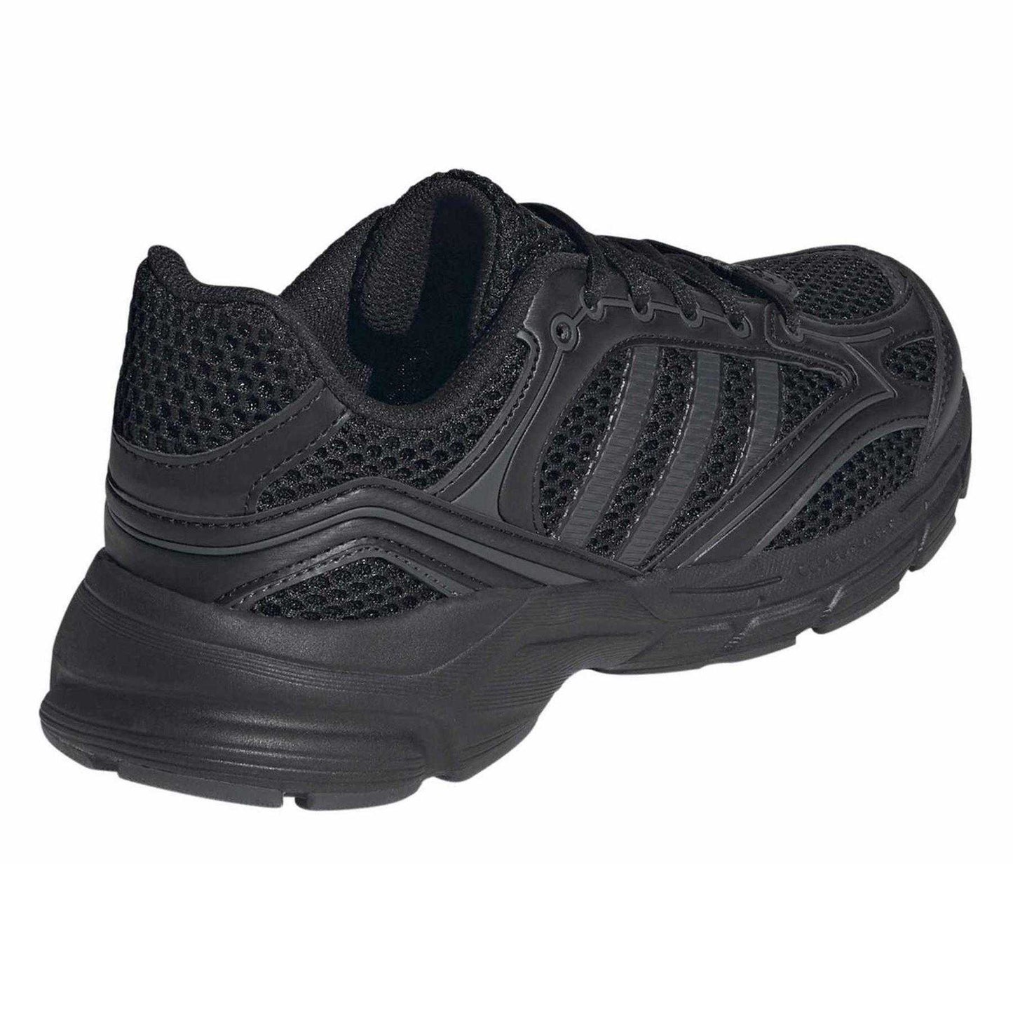 Triple Black - Back - Adidas Boys Spiritain 3 Stripes Trainers