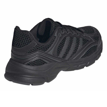 Triple Black - Back - Adidas Boys Spiritain 3 Stripes Trainers