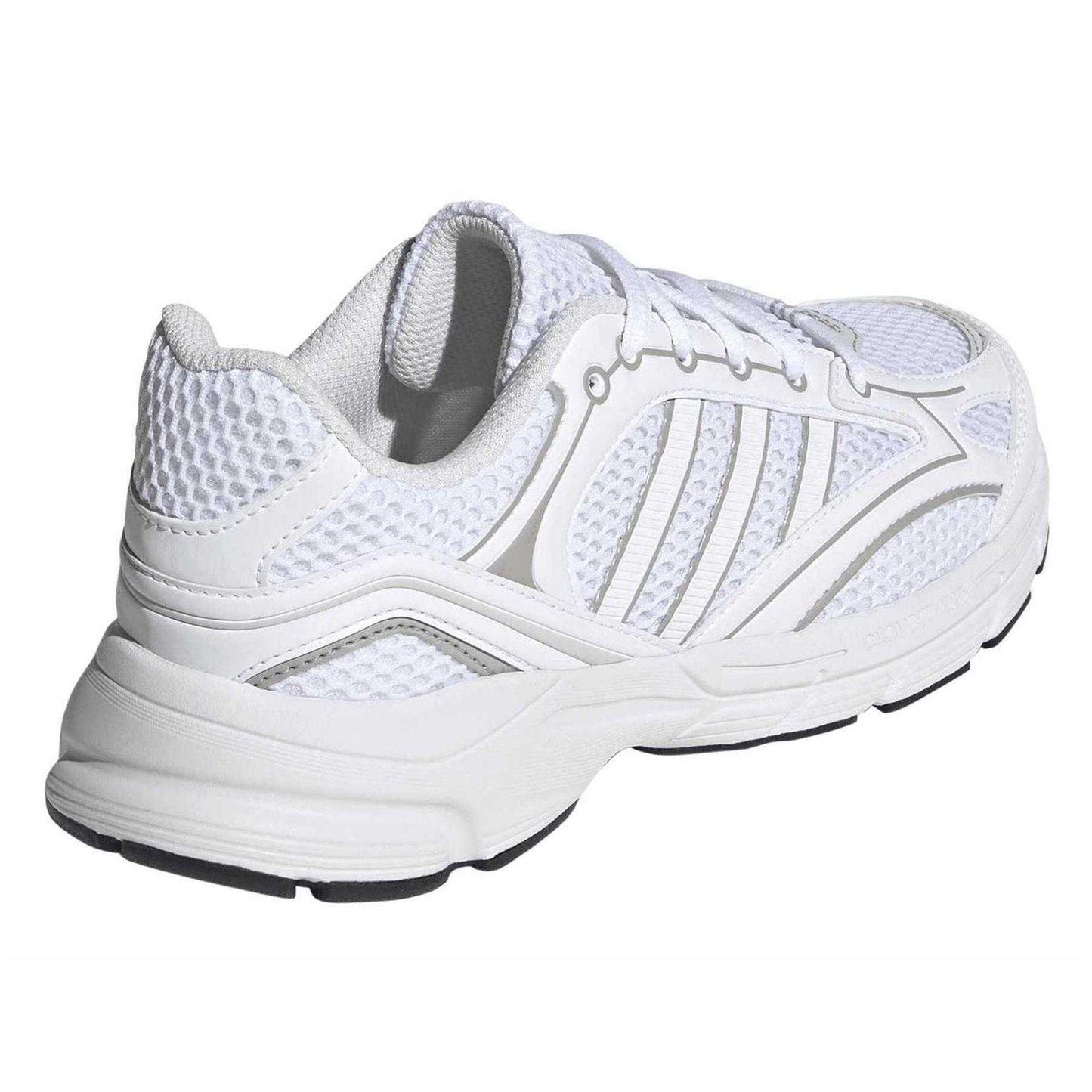 Triple White - Back - Adidas Boys Spiritain 3 Stripes Trainers