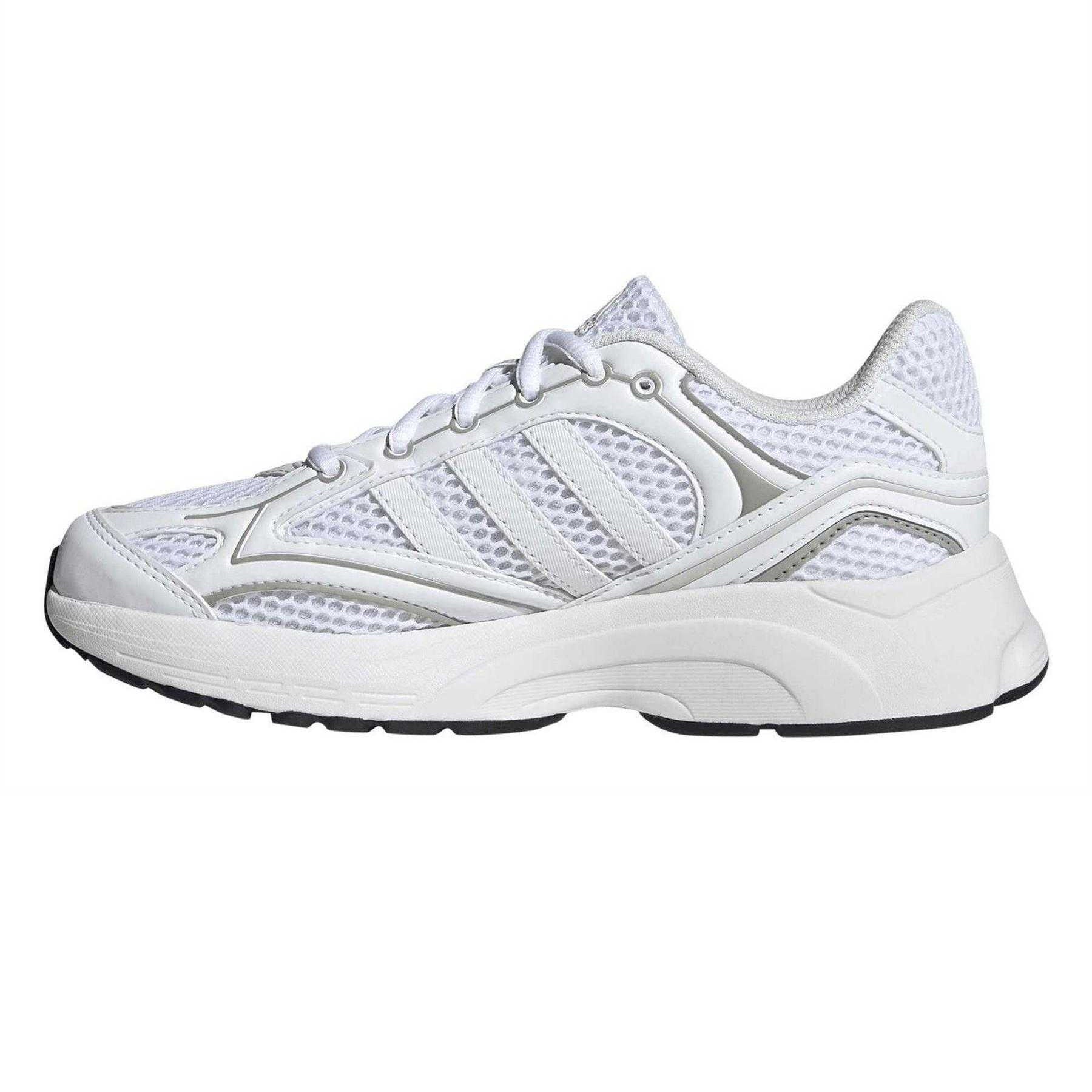 Triple White - Side - Adidas Boys Spiritain 3 Stripes Trainers