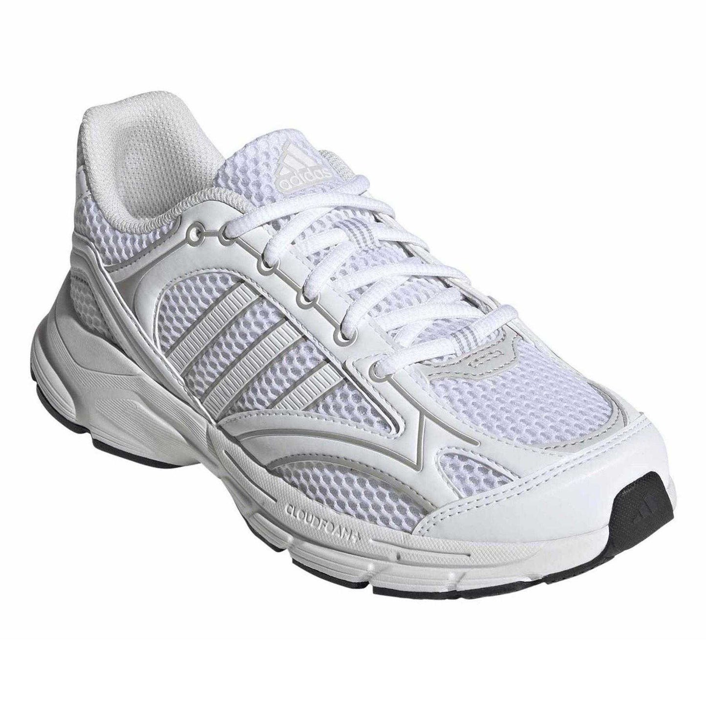 Triple White - Pack Shot - Adidas Boys Spiritain 3 Stripes Trainers