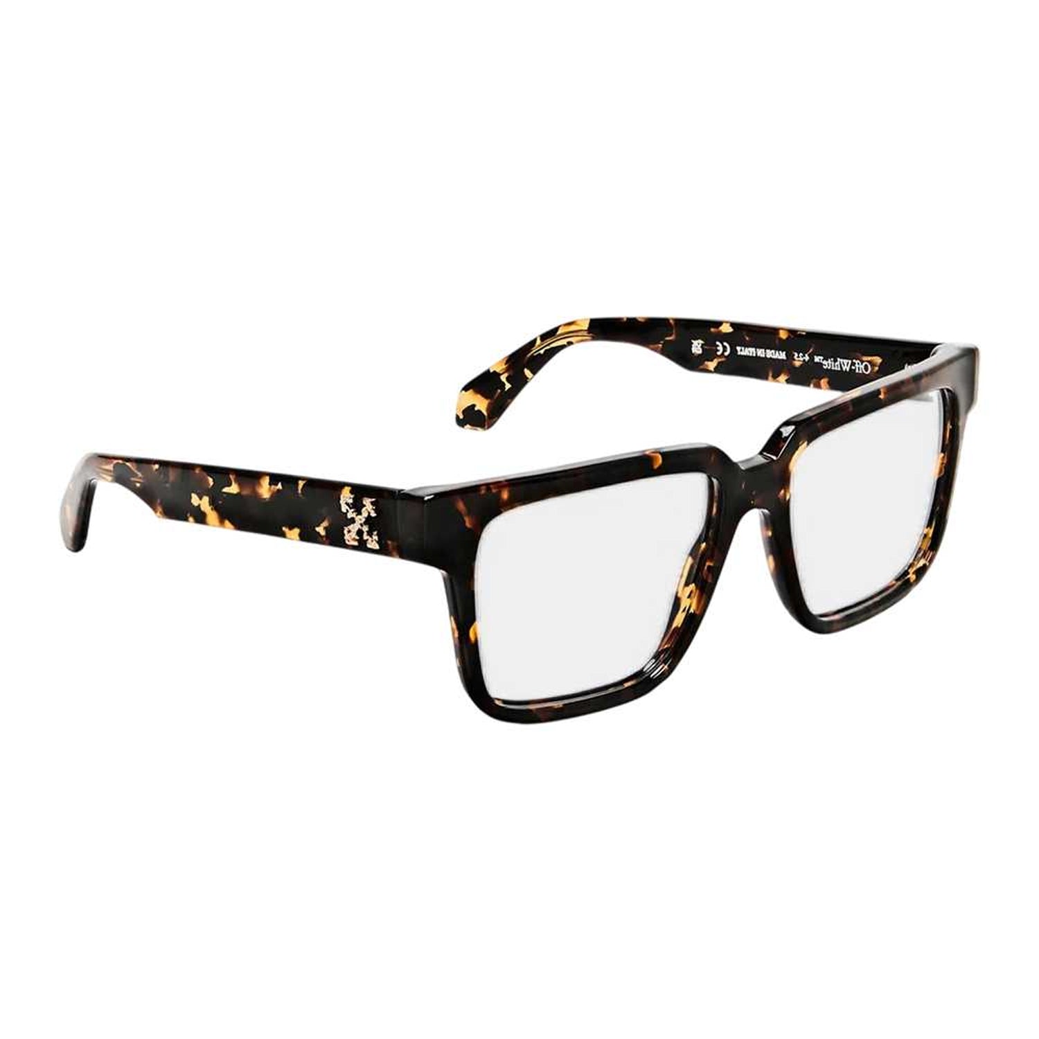 Dark Havana Brown - Back - Off-White Unisex Adult Style 80 Glasses