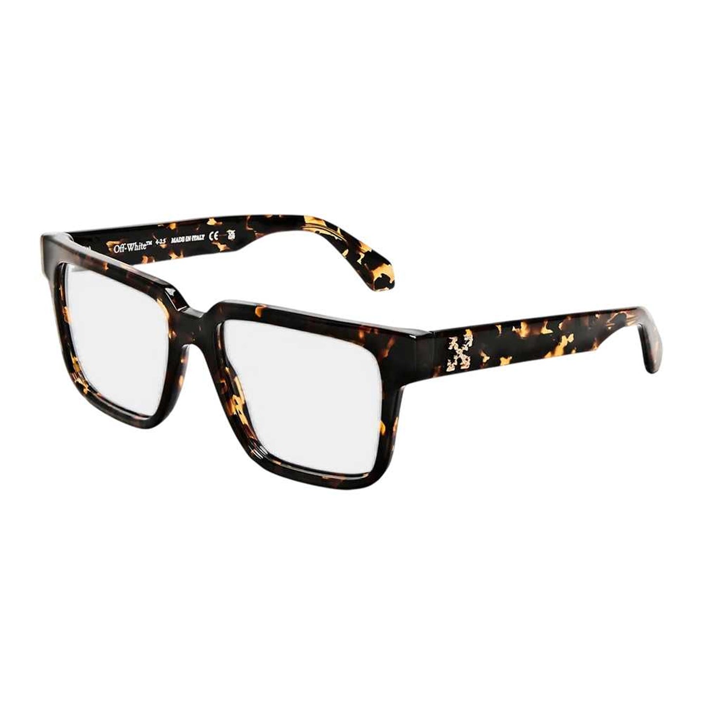 Dark Havana Brown - Front - Off-White Unisex Adult Style 80 Glasses