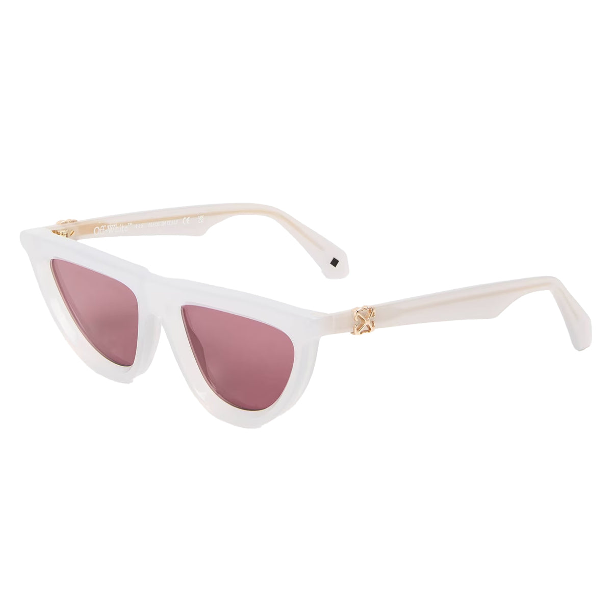 Grey-Burgundy - Front - Off White Off Jasper Cat Eye Sunglasses