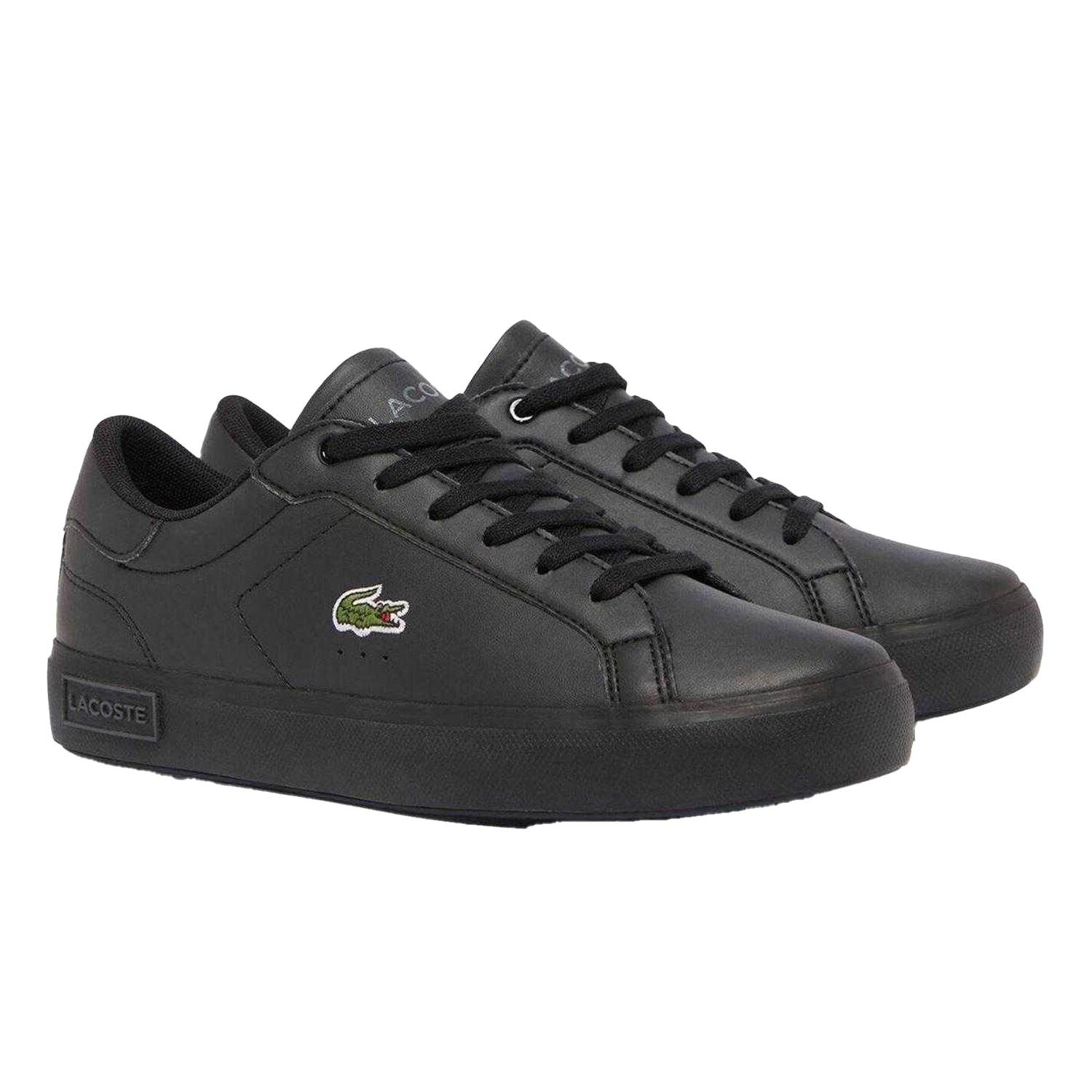 Black - Lifestyle - Lacoste Childrens-Kids Powercourt Trainers
