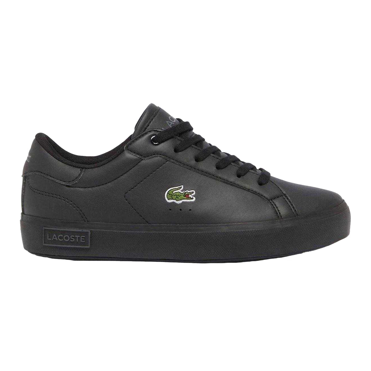 Black - Front - Lacoste Childrens-Kids Powercourt Trainers
