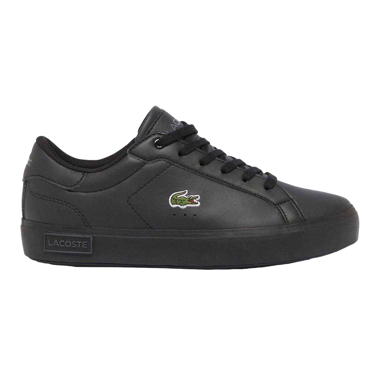 Black - Front - Lacoste Childrens-Kids Powercourt Trainers