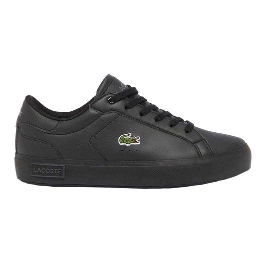 Black - Front - Lacoste Childrens-Kids Powercourt Trainers